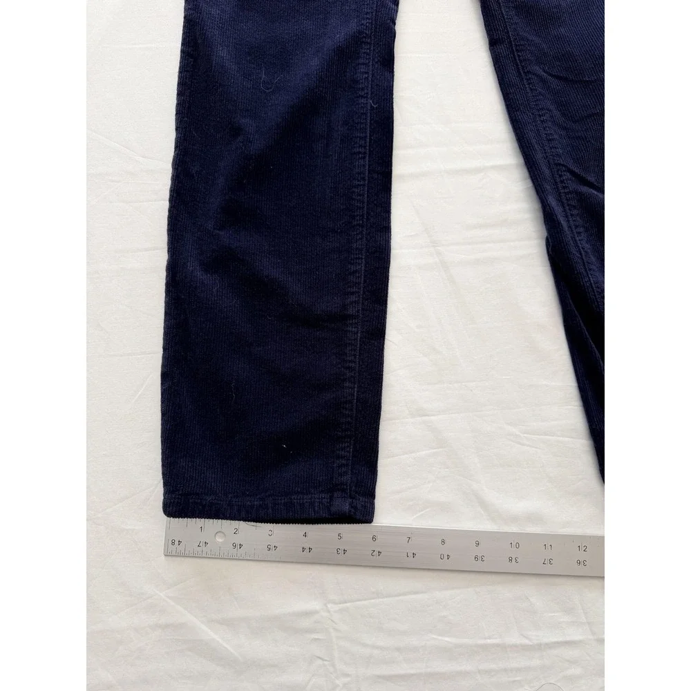 Good American Corduroy Pants Womens 4/27‎ Blue Good Classic Straight Leg Stretch